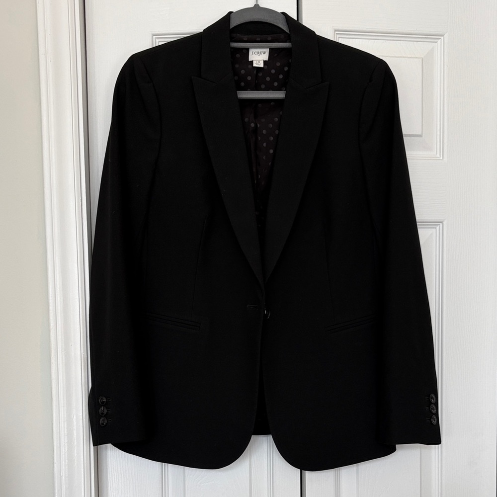 J. Crew Black Single-Button Blazer